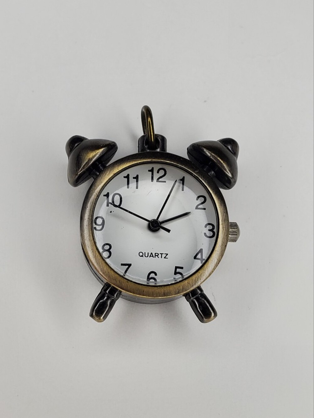 Vtg. Antique Style Alarm Clock Pendant